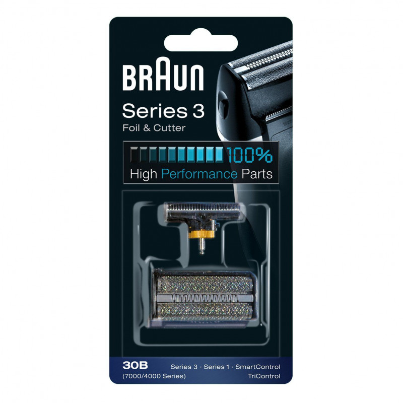 81626278 Gruppo radente lama coltello testina Braun Combi rasoio Smart Control Tri Control 7000/4000 serie 3 serie 1 30B Black -