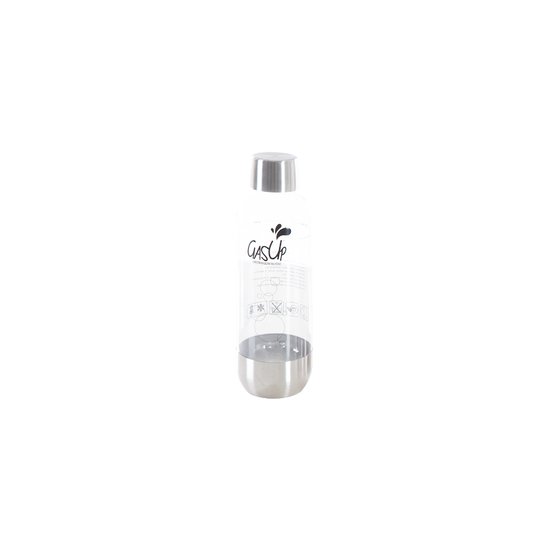 RNRAC0028 Kit 2 x bottiglia da 1L per gasatore Premium con tappo e fondo in acciaio GasUp