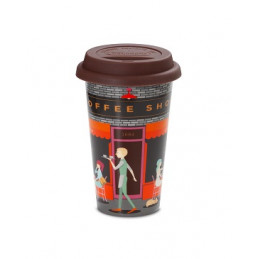 5513284501 Tazza Mug Termica Coffee Shop in ceramica con coperchio in silicone 300ml DLSC066 De Longhi