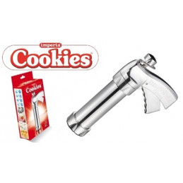 Imperia Cookies Sparabiscotti, realizzata in alluminio, consente la preparazione veloce di diversi tipi di biscotti e per guarni